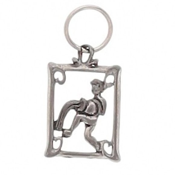 Hand Crafted Jewelry - ZODIAC SIGN Aquarius PENDANT pewter laser cut